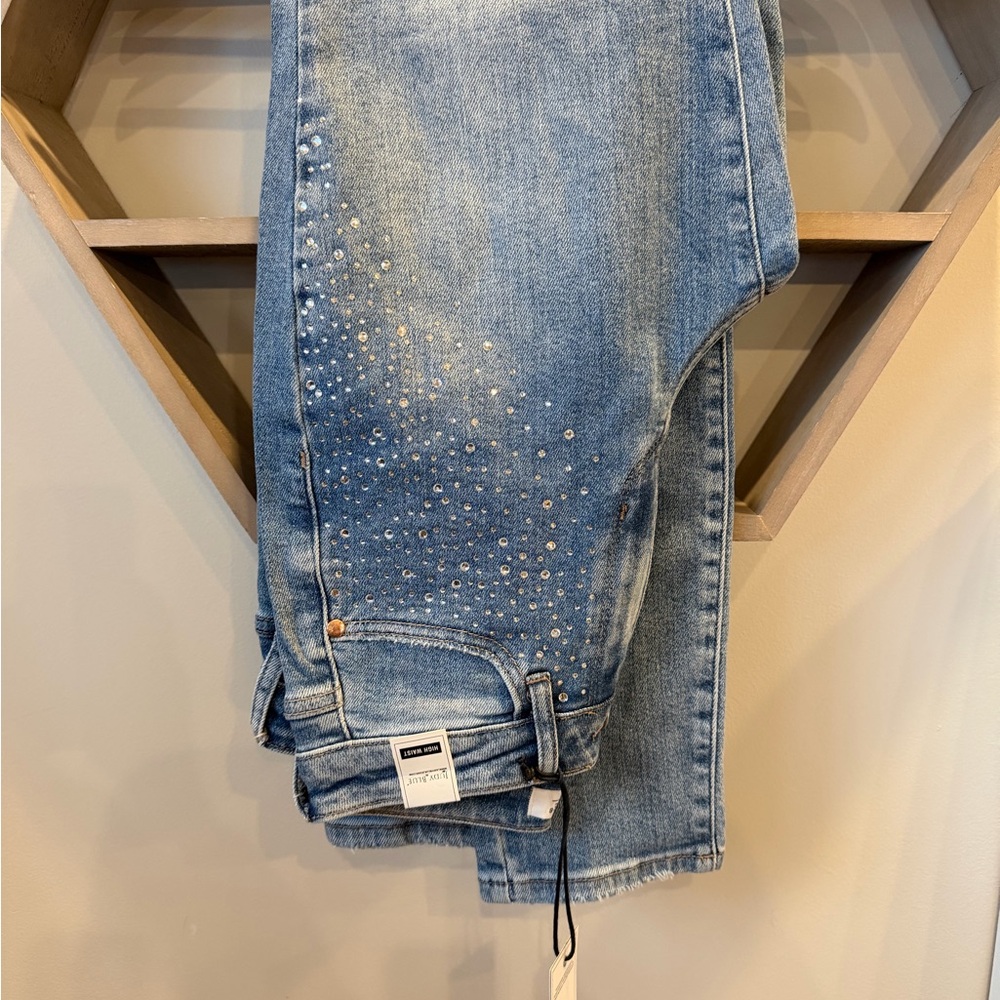 Women’s Light Blue Embellished Jeans
